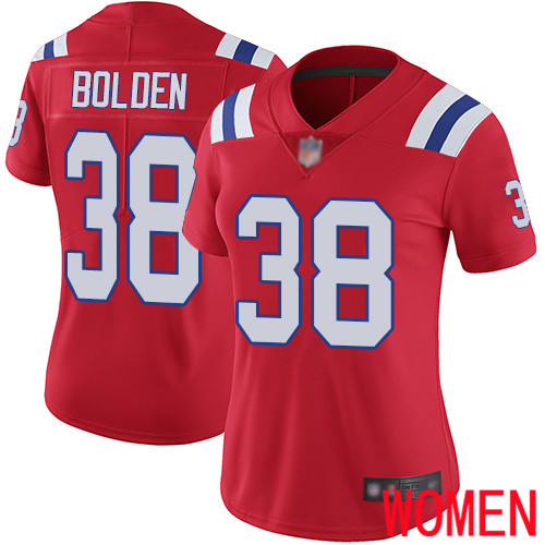 New England Patriots Football #38 Vapor Limited Red Women Brandon Bolden Alternate NFL Jersey->youth nfl jersey->Youth Jersey